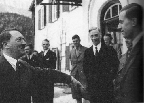 Adolf Hitler visits the Gästehaus Hoher Göll with Karl Brandt